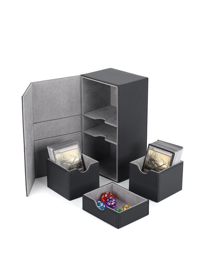 Advanced Horizontal Card All-inclusive 200+ Leather Velvet TOKEN Card Box TCG MTG Yu-gi-oh Storage Box